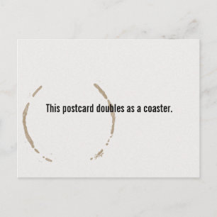 Funny Coffee Postcard, Untersetzer, Fleck, minimal Postkarte