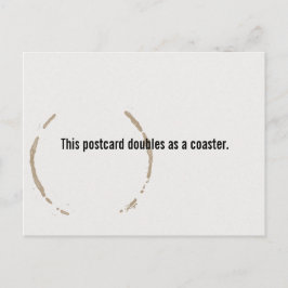 Funny Coffee Postcard, Untersetzer, Fleck, minimal Postkarte