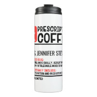 Funny Coffee Prescription Personalisiert Name