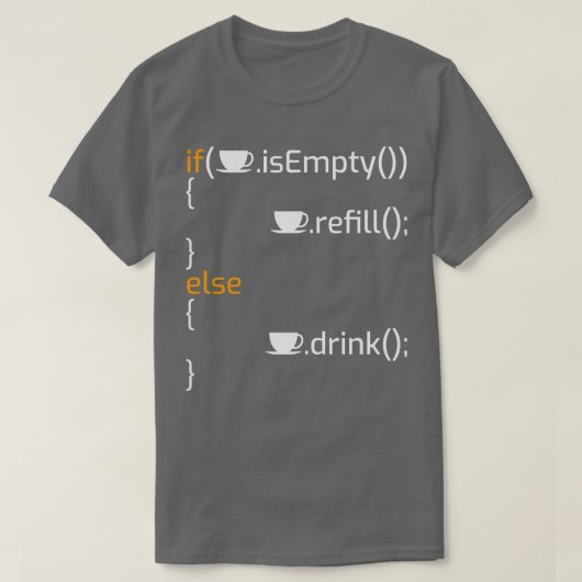 Funny Coffee Programming Joke I T-Shirt (Design vorne)