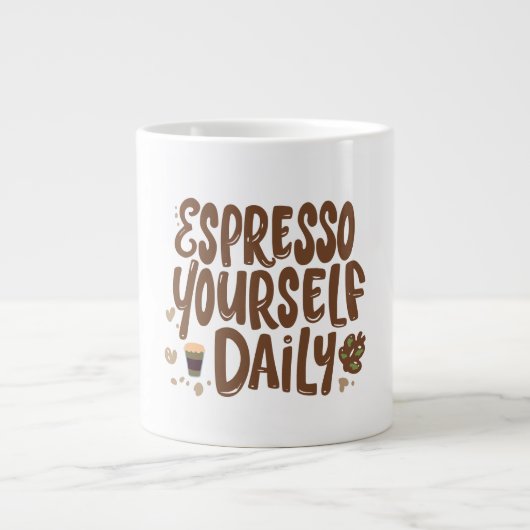 Funny Coffee Pub Jumbo-Tasse (Vorderseite)