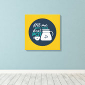 Funny Coffee Pufftypografie Art Retro Farbe Leinwanddruck (Insitu (Holzboden))