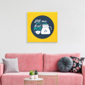 Funny Coffee Pufftypografie Art Retro Farbe Leinwanddruck (Insitu (Wohnzimmer))