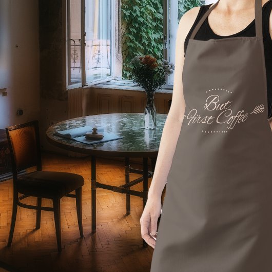 Funny coffee quote - braun schürze