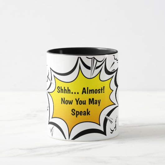 Funny Coffee Quote Comic Style Mug Tasse (Zentrum)