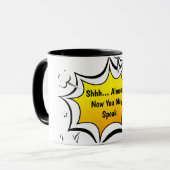 Funny Coffee Quote Comic Style Mug Tasse (Vorderseite Links)