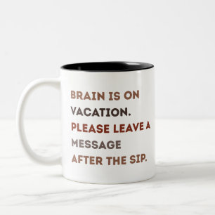 Funny Coffee Quote für Morgens und Coffein Liebhab Zweifarbige Tasse