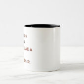 Funny Coffee Quote für Morgens und Coffein Liebhab Zweifarbige Tasse (Mittel)