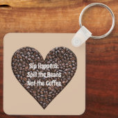 Funny Coffee Quote Metal Schlüsselanhänger (Rückseite)
