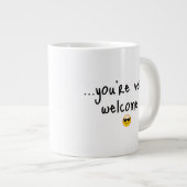 Funny Coffee Quote | Sarcastic Gift Idea | Minimal Jumbo-Tasse (Vorderseite Rechts)