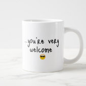 Funny Coffee Quote | Sarcastic Gift Idea | Minimal Jumbo-Tasse (Rechts)