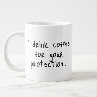 Funny Coffee Quote | Sarcastic Gift Idea | Minimal Jumbo-Tasse