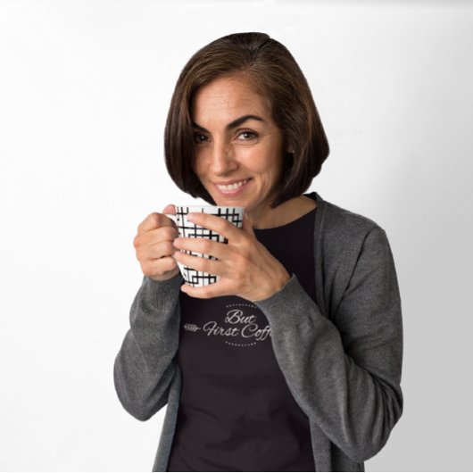 Funny coffee quote - schwarz T-Shirt