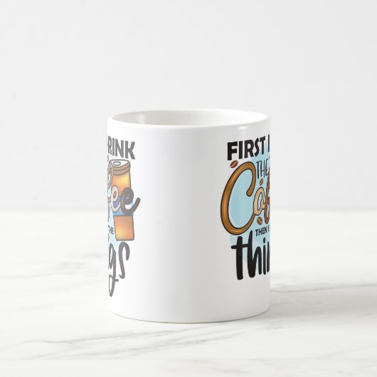 Funny Coffee Quote Typografie Kaffeetasse (Mittel)