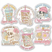 Funny Coffee Quote Vinyl Sticker Pack (Vorderseite)