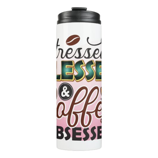 Funny Coffee Quotes Thermal Tumbler Thermosbecher (Vorderseite)