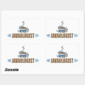 Funny Coffee Rechteckiger Aufkleber (Blatt)