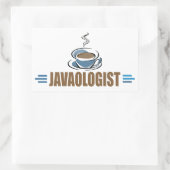 Funny Coffee Rechteckiger Aufkleber (Tasche)