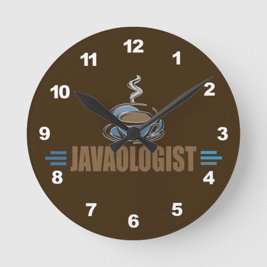 Funny Coffee Runde Wanduhr (Vorderseite)