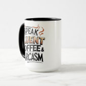 Funny Coffee & Sarcasm - Funny Coffee Tasse (Vorderseite Links)