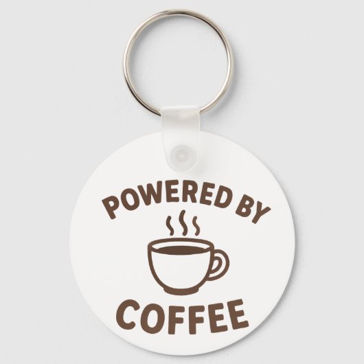 Funny Coffee Schlüsselanhänger - "Powered by Coffe (Vorderseite)