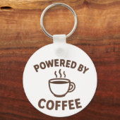 Funny Coffee Schlüsselanhänger - "Powered by Coffe (Vorderseite)