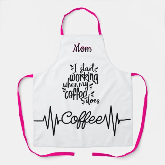 Funny Coffee Schürze Personalisiert für Mama (Vorderseite)