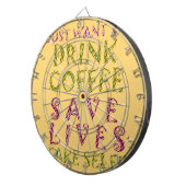 Funny Coffee Selfquote Design Dartscheibe (Vorderseite rechts)