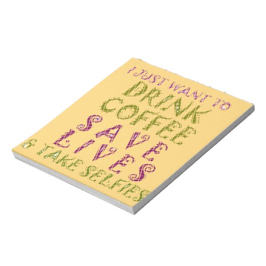 Funny Coffee Selfquote Design Notizblock (Rotiert)
