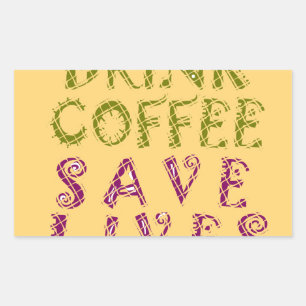 Funny Coffee Selfquote Design Rechteckiger Aufkleber