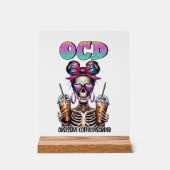 Funny coffee skeletart acrylschild (Vorderseite)