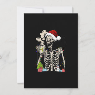 Funny Coffee Skeleton Xmas Kaffee Drink Weihnachte Einladung