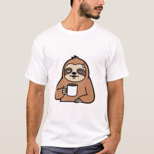 Funny Coffee Sloth T - Shirt   Mein Geist Tier ist