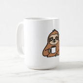 Funny Coffee Sloth T - Shirt | Mein Geist Tier ist Kaffeetasse (Vorderseite Links)