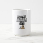 Funny Coffee Sloth T - Shirt | Mein Geist Tier ist Kaffeetasse (Mittel)