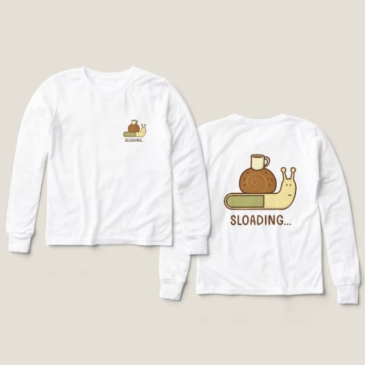 Funny Coffee Snail Pun - Langsame Ladung (Design Vorderseite & Rückseite)