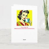 Funny Coffee Spaß | Retro Lady Friendship Karte (Rückseite)