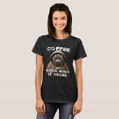 Funny Coffee Spaß Sarcastic Cat 2 T-Shirt (Vorne ganz)
