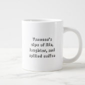 Funny Coffee Sprichwort mit Personalisierung Tasse (Rechts)