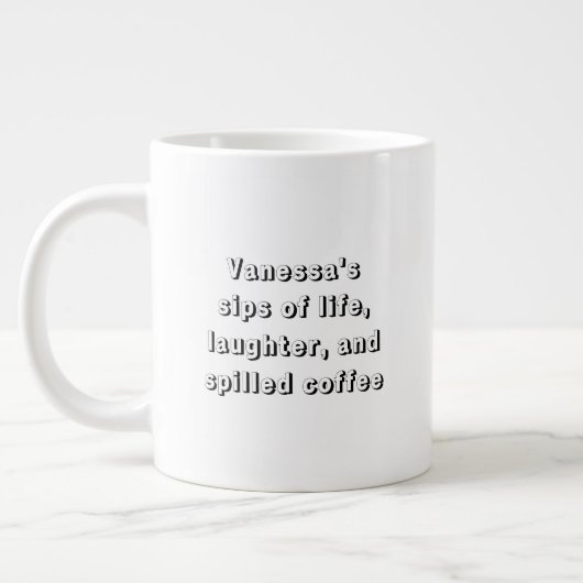 Funny Coffee Sprichwort mit Personalisierung Tasse (Links)