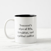 Funny Coffee Sprichwort mit Personalisierung Tasse (Links)
