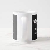 Funny Coffee Sprichwort Textdesign Jumbo-Tasse (Rückseite)