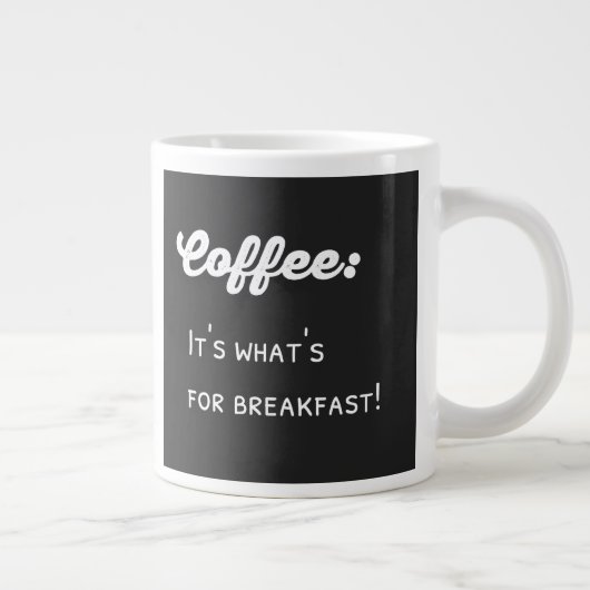 Funny Coffee Sprichwort Textdesign Jumbo-Tasse (Rechts)