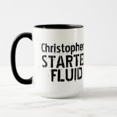 Funny Coffee Starter Fluid Personalisiert Name Tasse (Links)