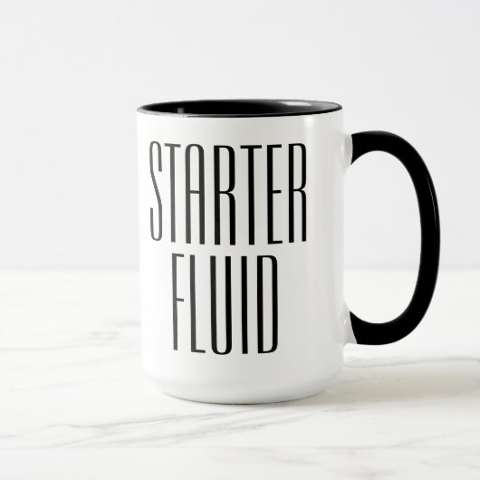 Funny Coffee Starter Fluid Tasse (Rechts)