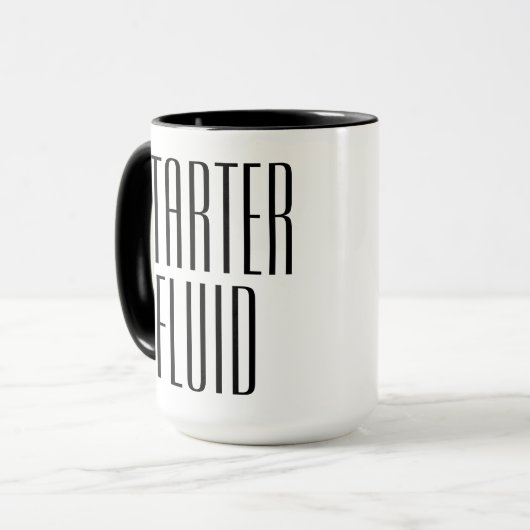 Funny Coffee Starter Fluid Tasse (Vorderseite Links)