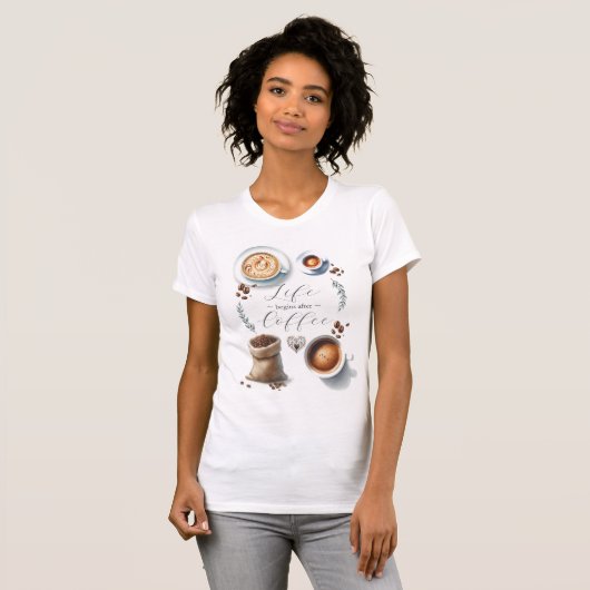 Funny Coffee T - Shirt (Vorne ganz)