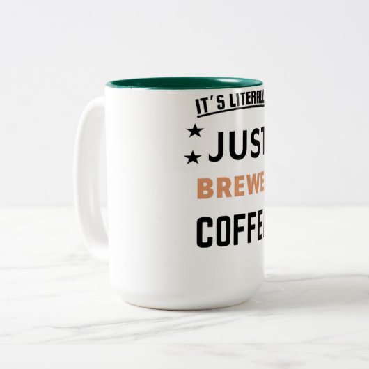 Funny Coffee Tasse 15 oz, Green Coffee Cup, Tasse (Vorderseite Links)