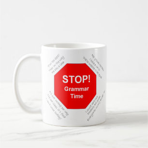 Funny coffee Tasse bad grammar