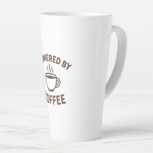 Funny Coffee Tasse - Design "Powered by Coffee" (Rechte Ecke)